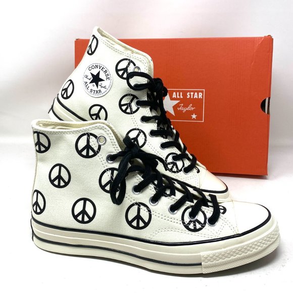 Converse CHUCK 70 HI Egret Peace Sneakers Men’s - Picture 8 of 9